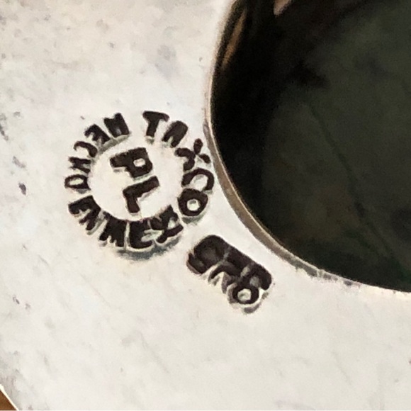$72 Unique Vintage Estate Pendant  Sterling Silver  Signed PL 925 TAXCO MEX - Picture 2 of 9